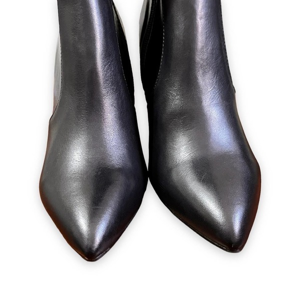 Carvela NWT Over The Knee Back Lace-Up Detail Black Faux Leather Heeled Boots 6 - Picture 13 of 16